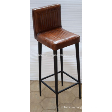 Industrial Leather Bar Chair